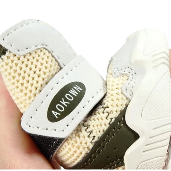 Aokown Breathable Dog Pet Shoes Anti-Slip Mesh Boots Beige & Green Durable Daily - Picture 9 of 11